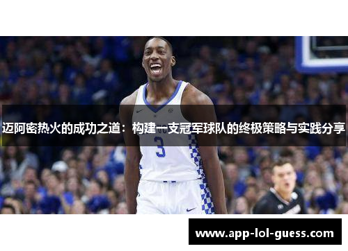 迈阿密热火的成功之道：构建一支冠军球队的终极策略与实践分享